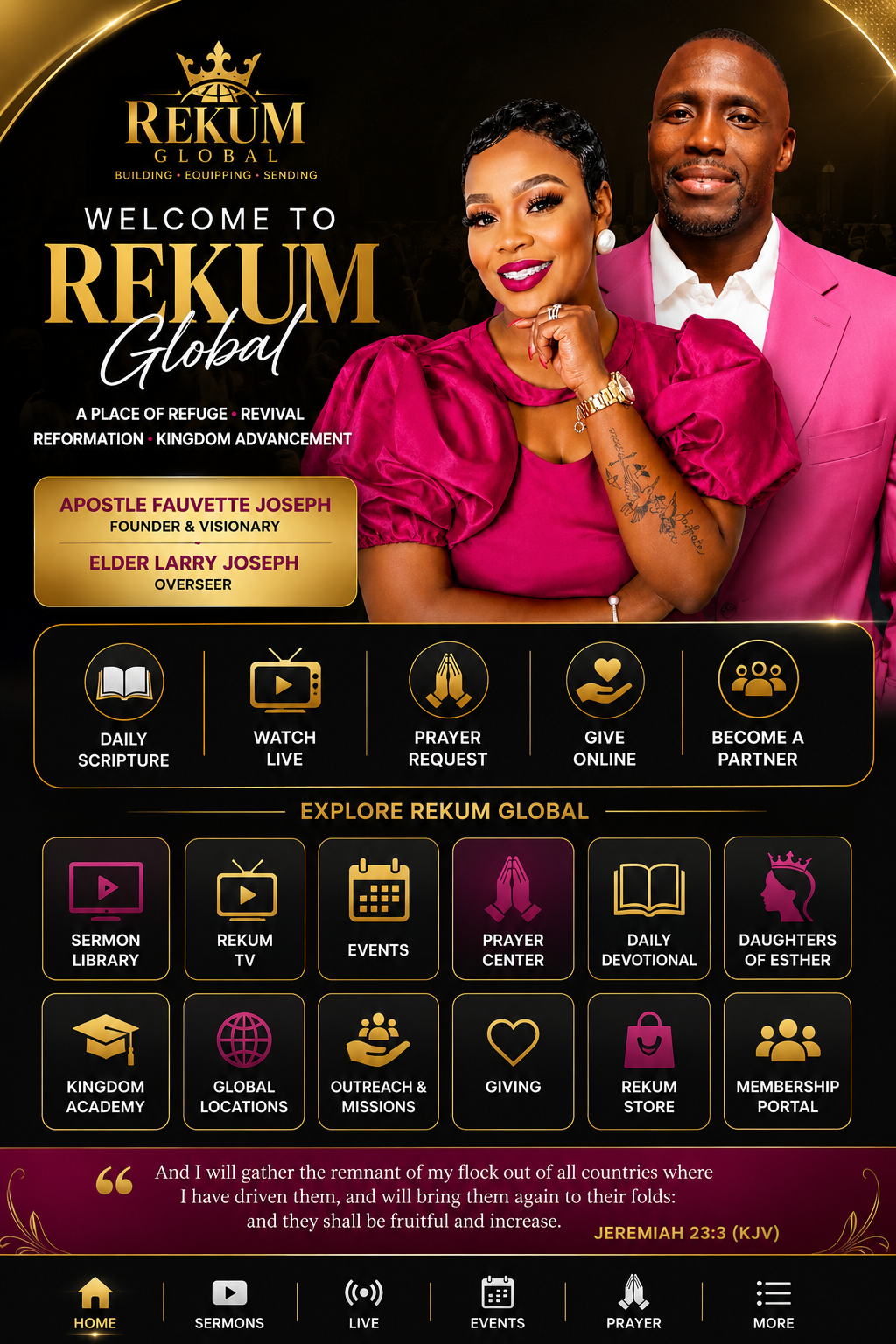 Apostle Fauvette Joseph & Elder Larry Joseph — REKUM Global